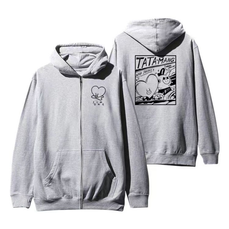 Tippet Line - Sweat-shirt à capuche Kawaii BT21, vêtements